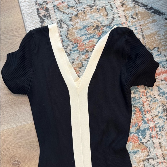 Elegant Black and Cream Dress - Picture 2 of 4